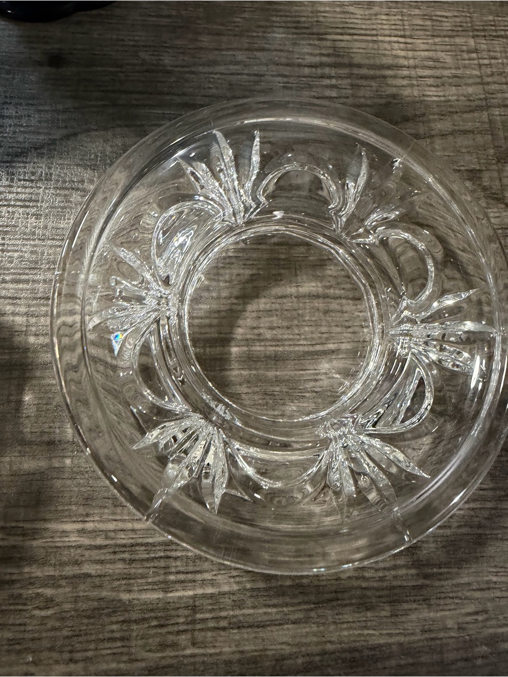 PARTYLITE #P7405 SALZBURG 24% LEAD CRYSTAL CANDLE HOLDER / 3 PC STACKABLE - Picture 6 of 11